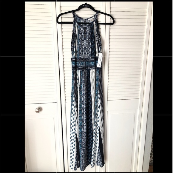 NWT London Style Collection Dress Boho Maxi Size 8 - Picture 2 of 7